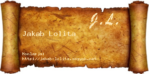 Jakab Lolita névjegykártya